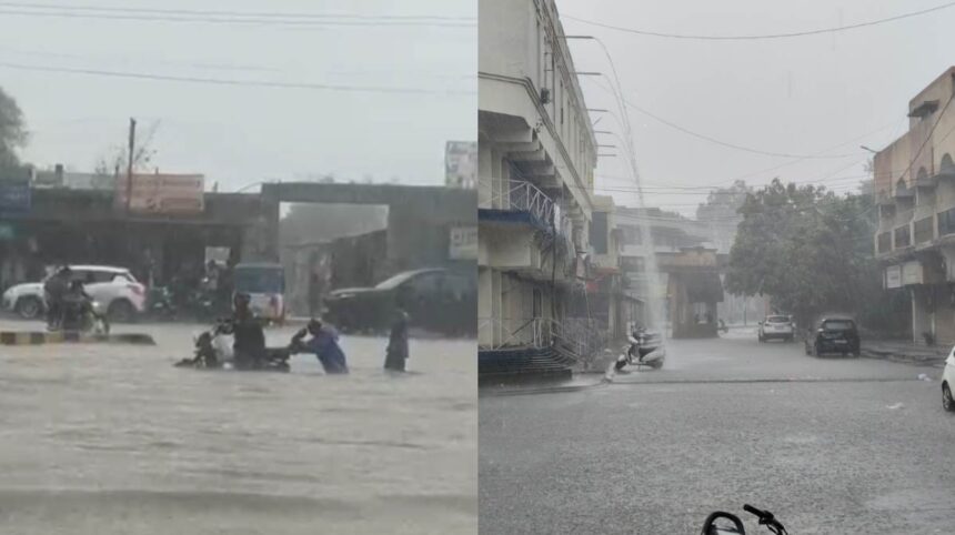 रायपुर में झमाझम बारिश से बेहाल हुआ जनजीवन, प्रमुख सड़कों पर भरा पानी