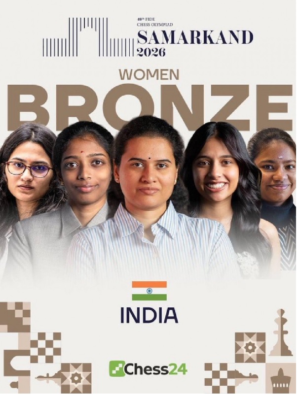 शतरंज की बिसात पर भारत का डबल धमाका, ओपन में रजत और महिला वर्ग में कांस्य पदक