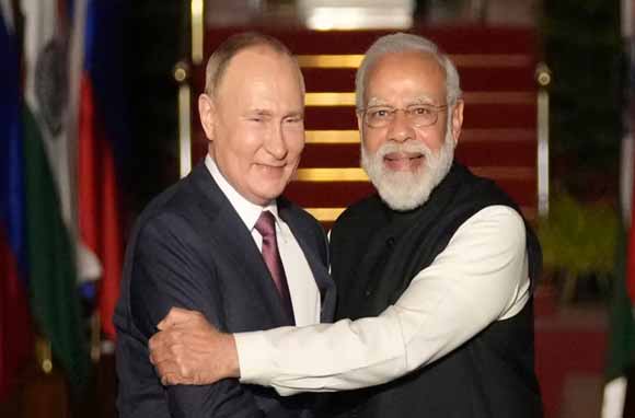 वैश्विक शांति के प्रयासों के ल‍िए पुत‍िन ने की पीएम मोदी की प्रशंसा
